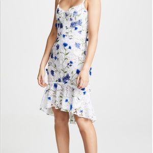 Marchesa Notte Embroidered Cocktail Dress